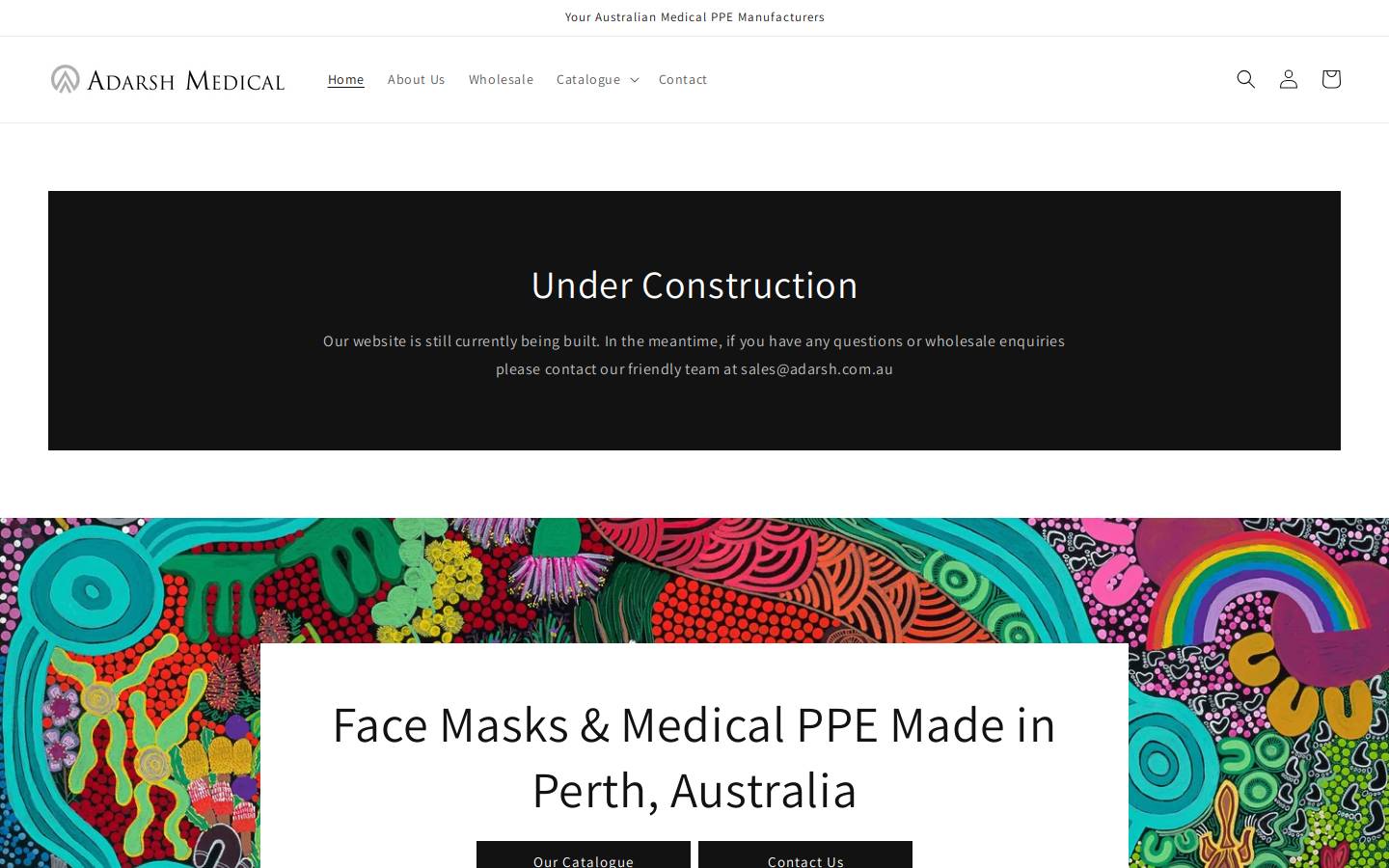 adarshmedical.com.au homepage screenshot