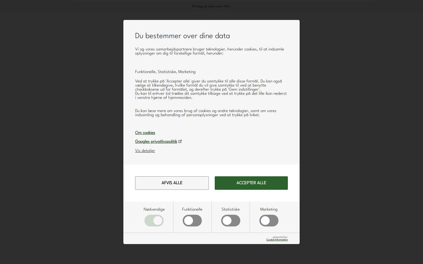 Adax Officielle Webshop homepage screenshot