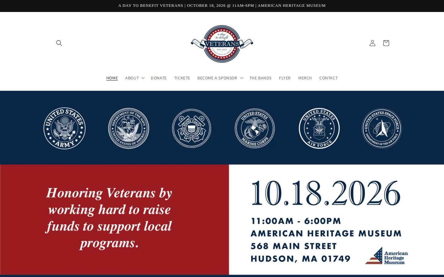 adaytobenefitveterans.org homepage screenshot