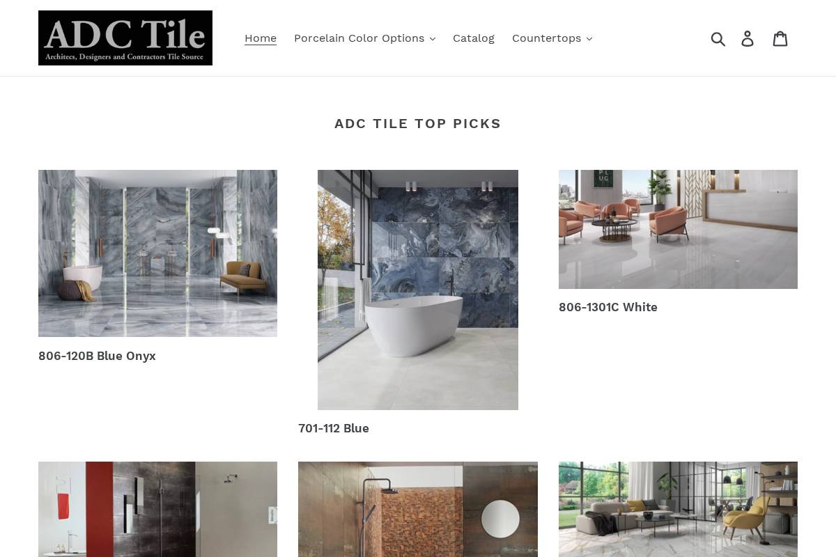 ADC Tile homepage screenshot