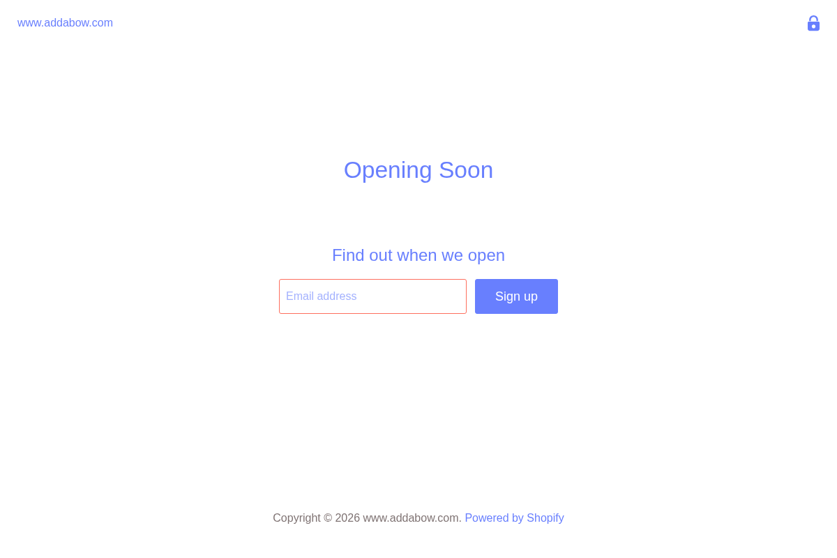 Addabow Ltd. homepage screenshot