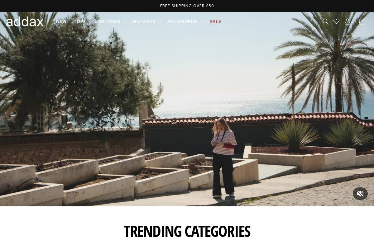 Addax homepage screenshot