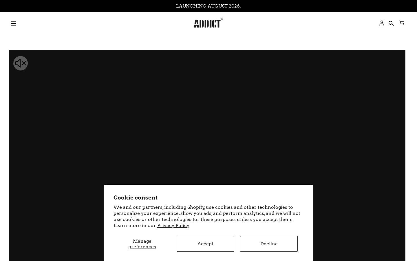 ADDICT Established British Outerwear Since 1996 homepage screenshot
