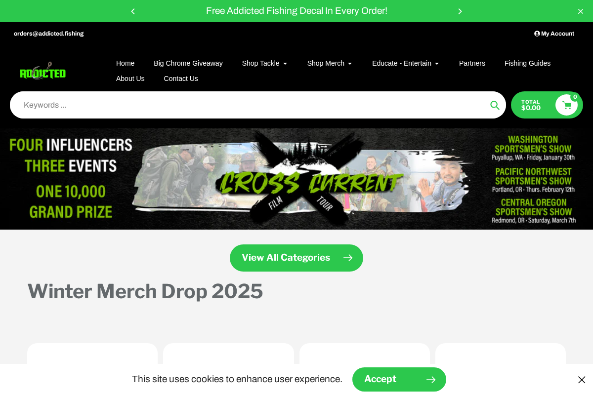 Addicted Fishing homepage screenshot