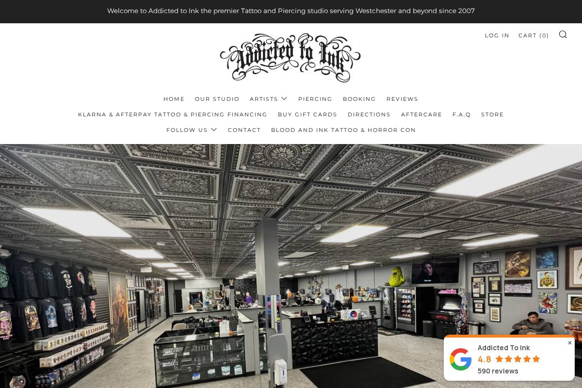 addictedtoinktattoos.com homepage screenshot