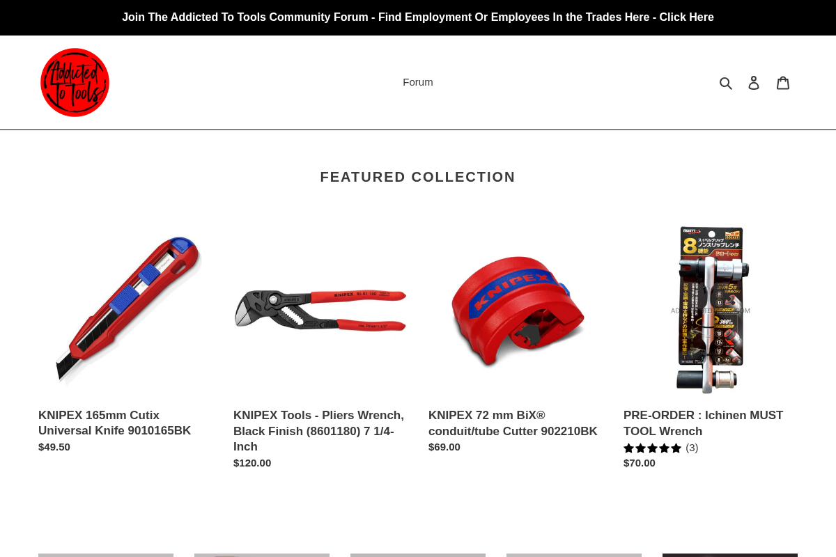 Addicted to tools homepage screenshot