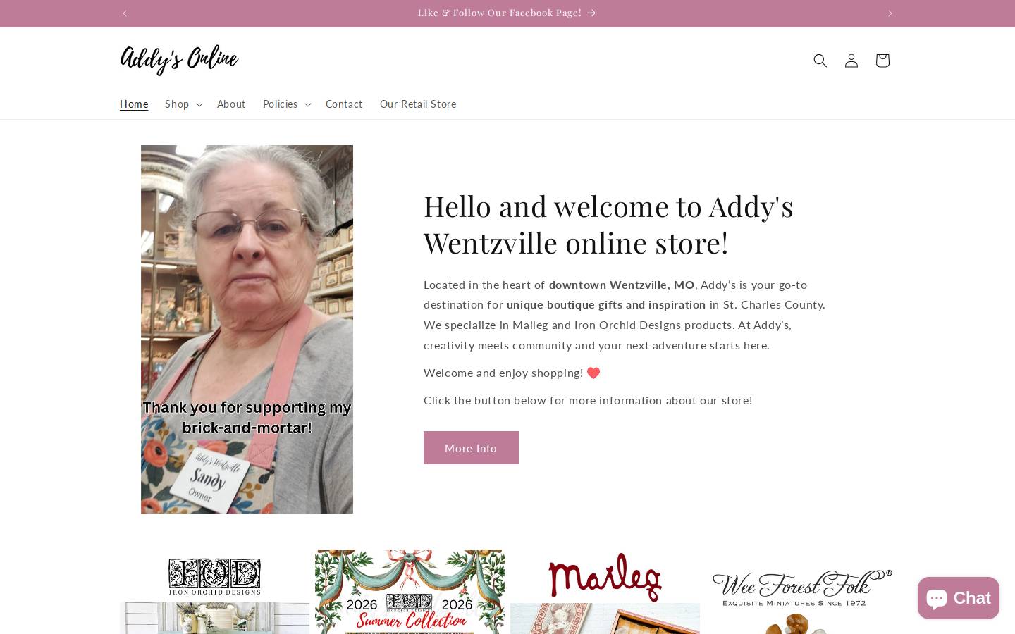 addingtonartworks.com homepage screenshot