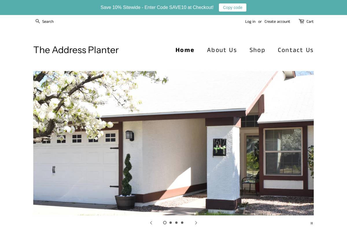addressplanter.com homepage screenshot