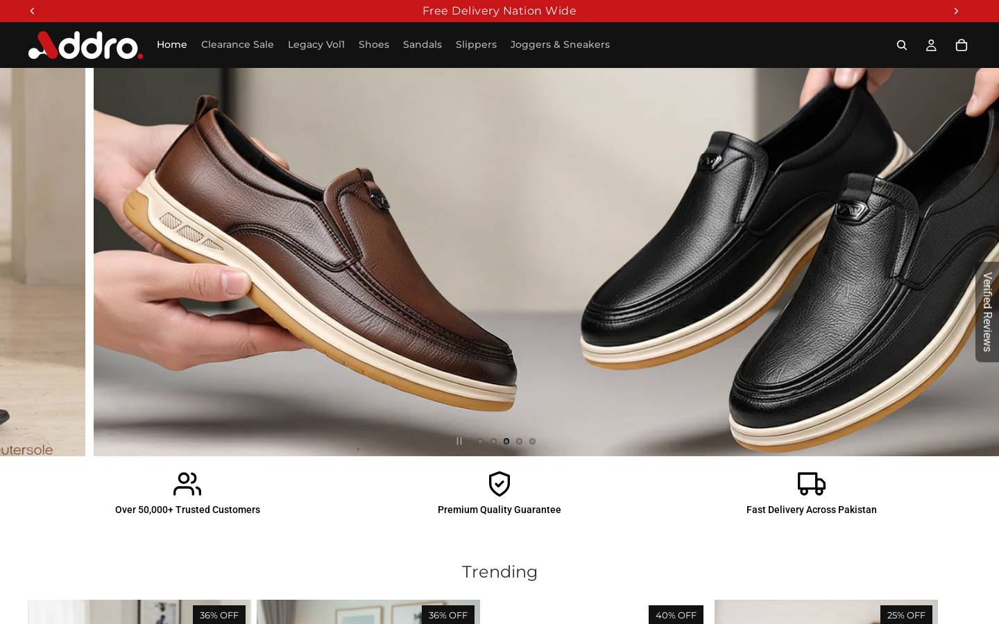 addrostore.com homepage screenshot