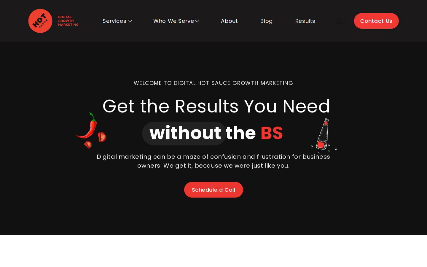 Addsomehotsauce homepage screenshot