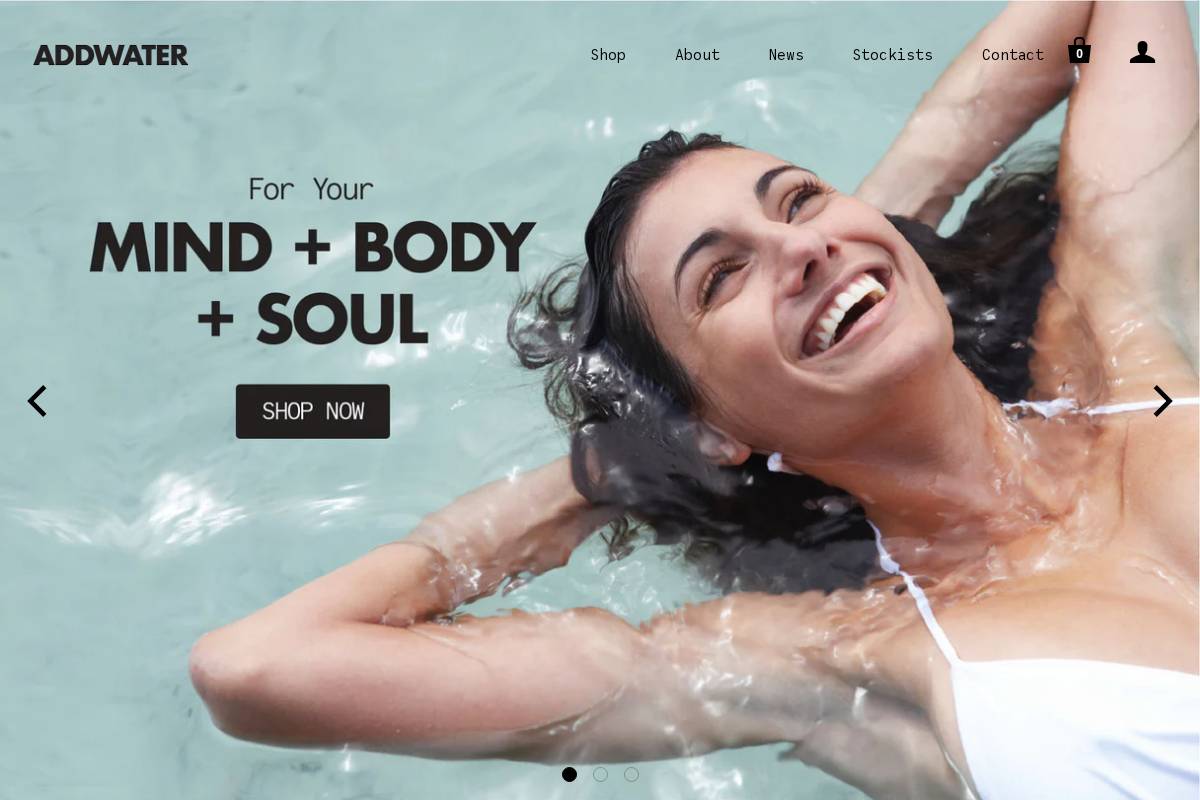 addwater.com.au homepage screenshot