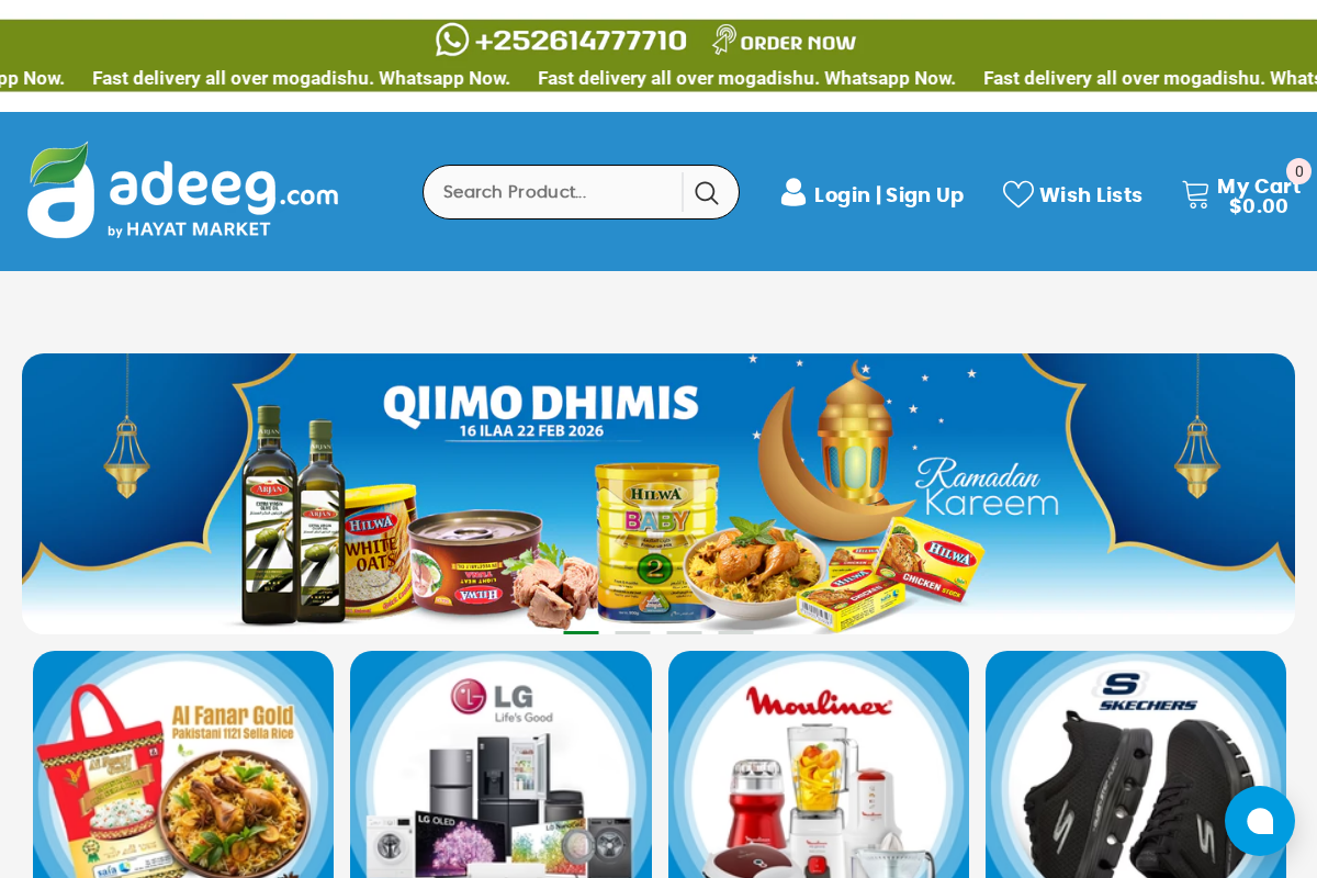 Adeeg.com homepage screenshot