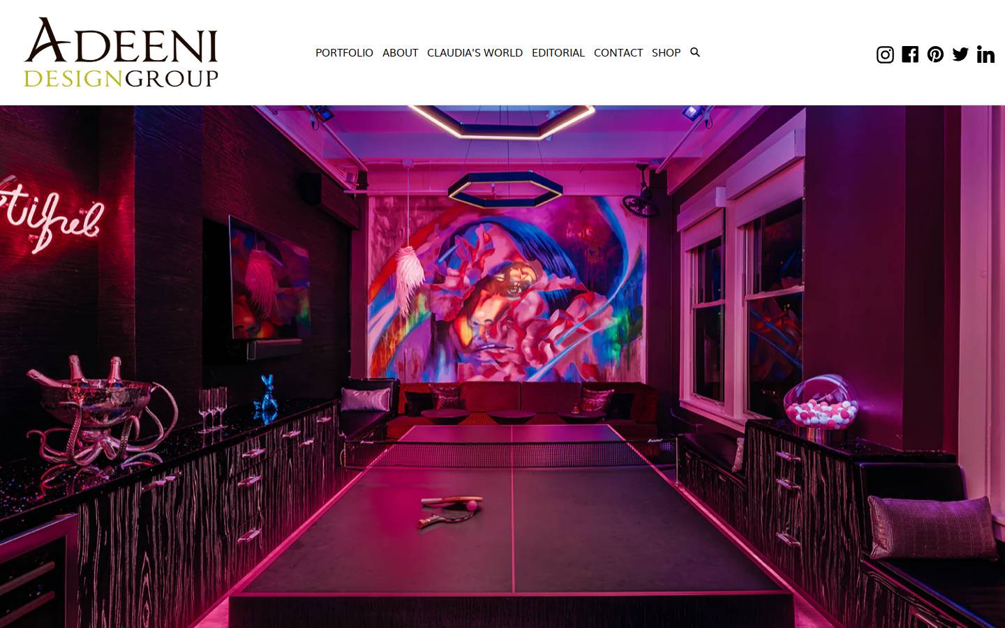 adeenidesigngroup.com homepage screenshot