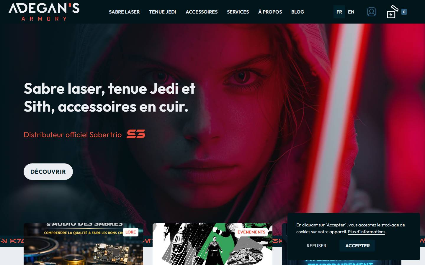 adegansarmory.com homepage screenshot