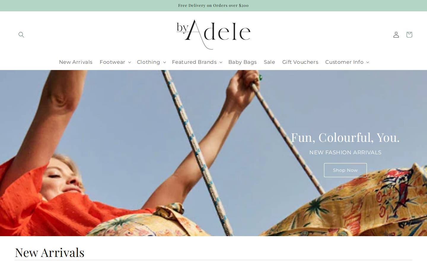adelesshoegallery.com.au homepage screenshot