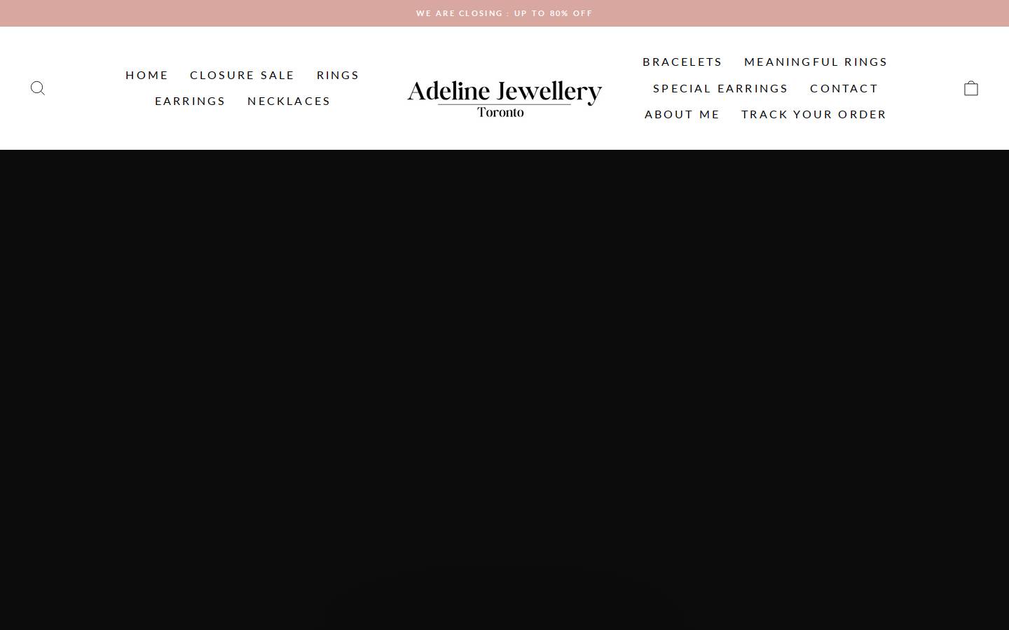 Adelinejewellery homepage screenshot