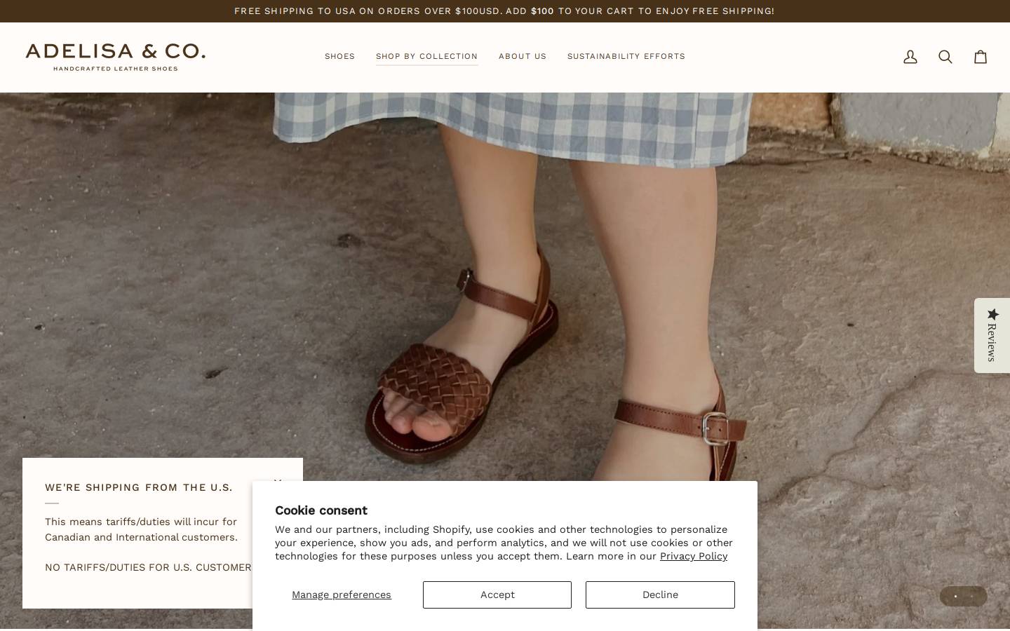 adelisaandco.com homepage screenshot
