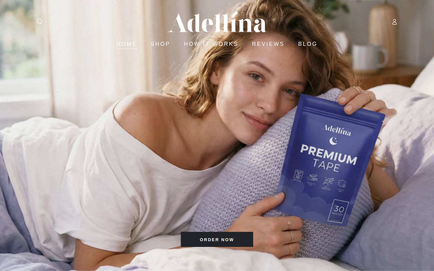 adellinasleep.com homepage screenshot