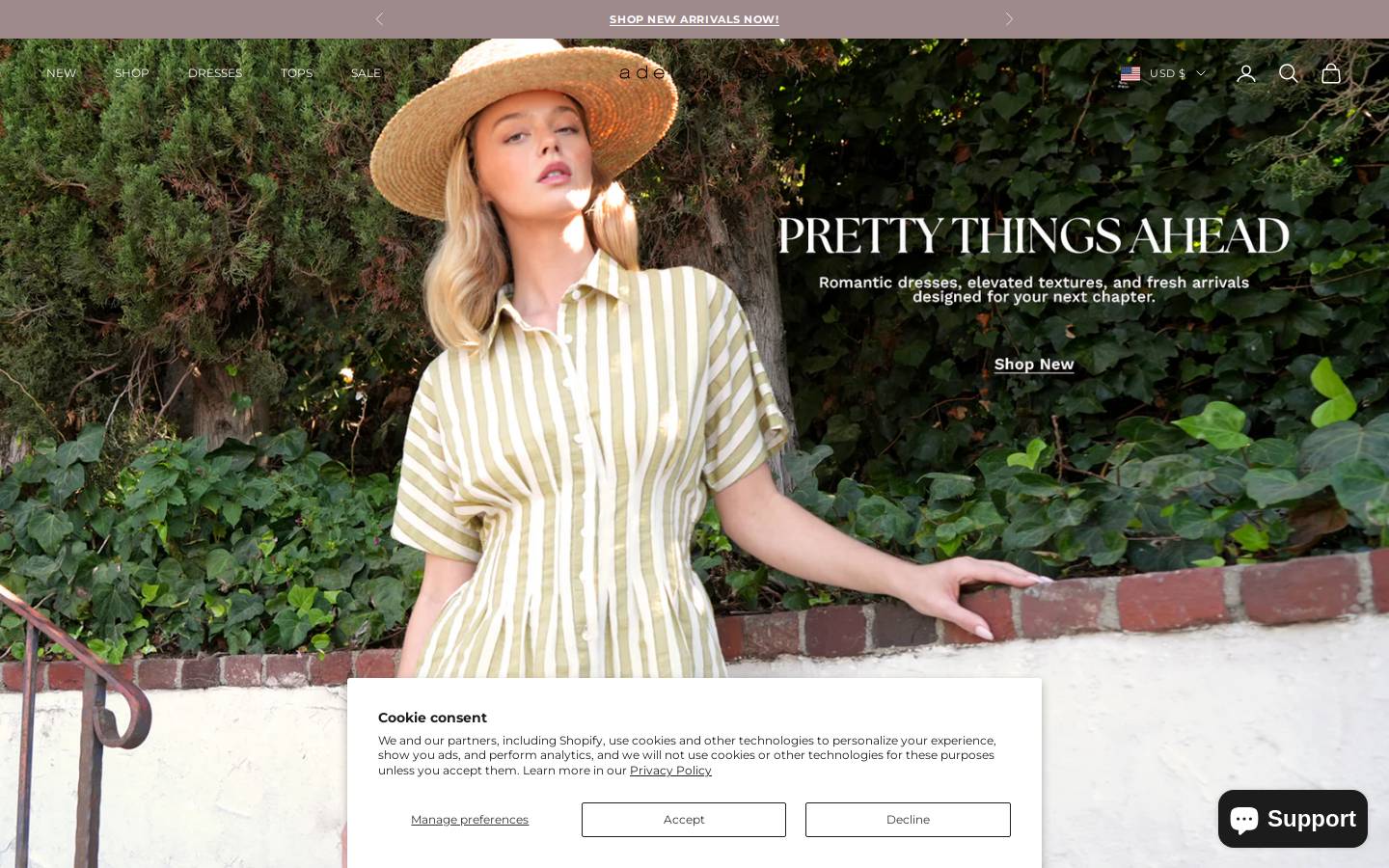 adelynrae.com homepage screenshot
