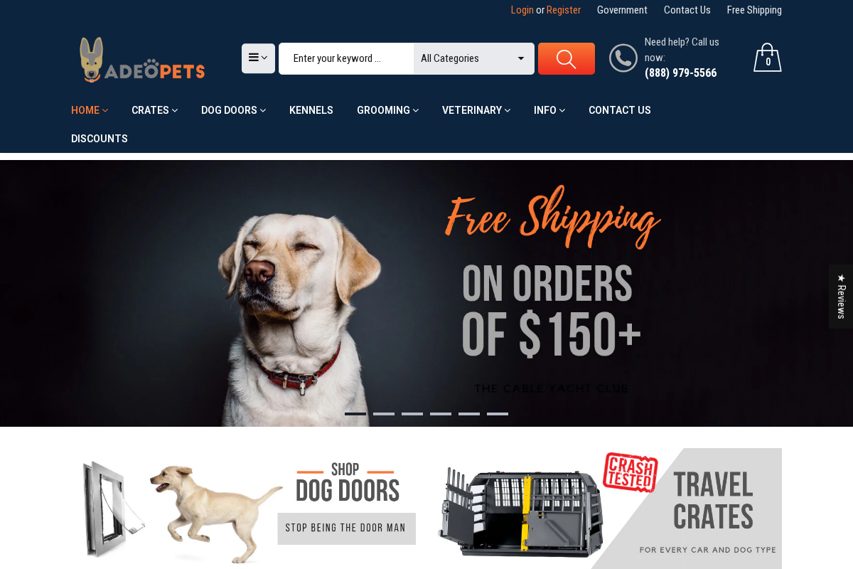 AdeoPets homepage screenshot