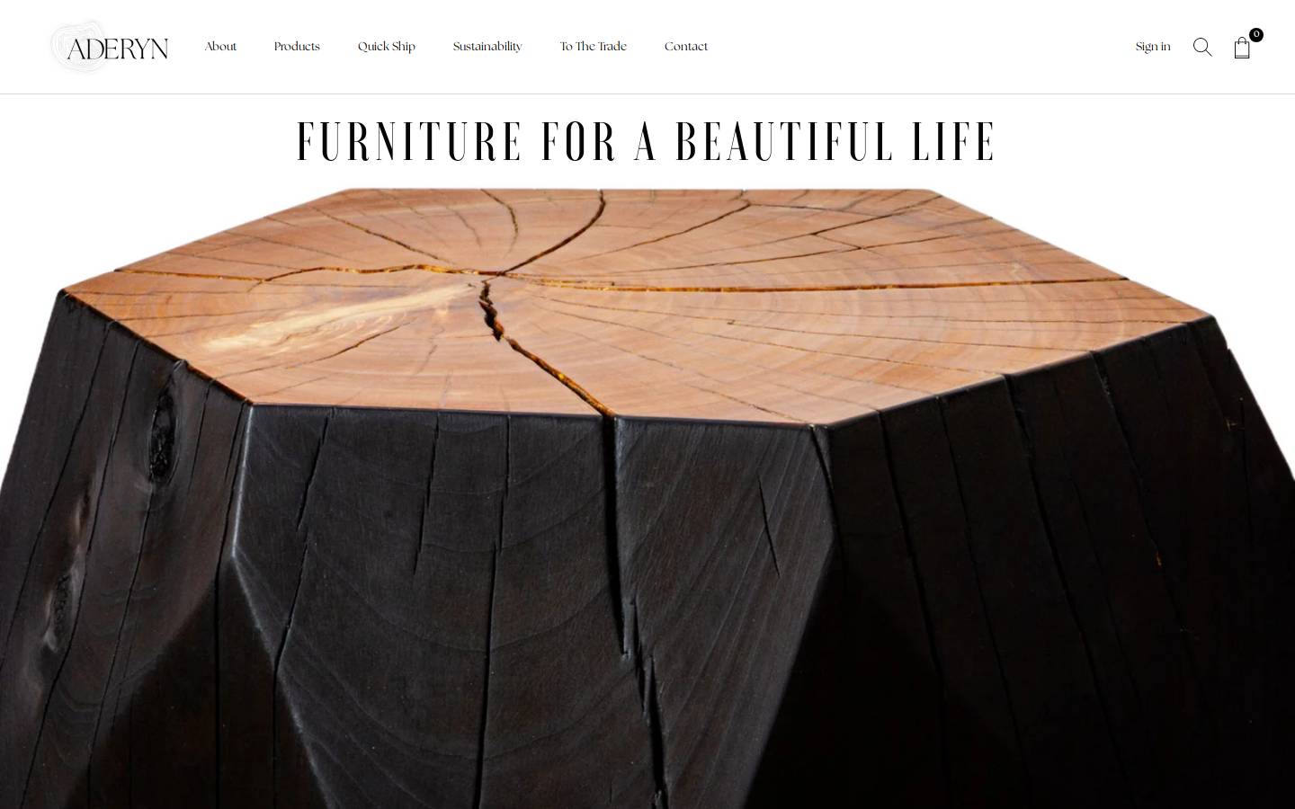 aderynstudio.com homepage screenshot