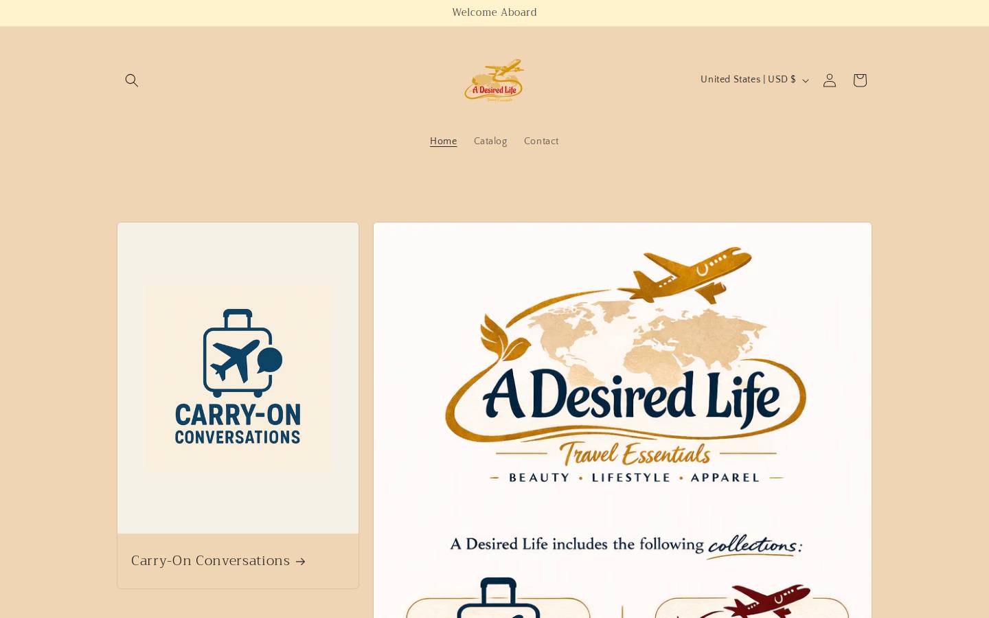 adesiredlifestyle.com homepage screenshot