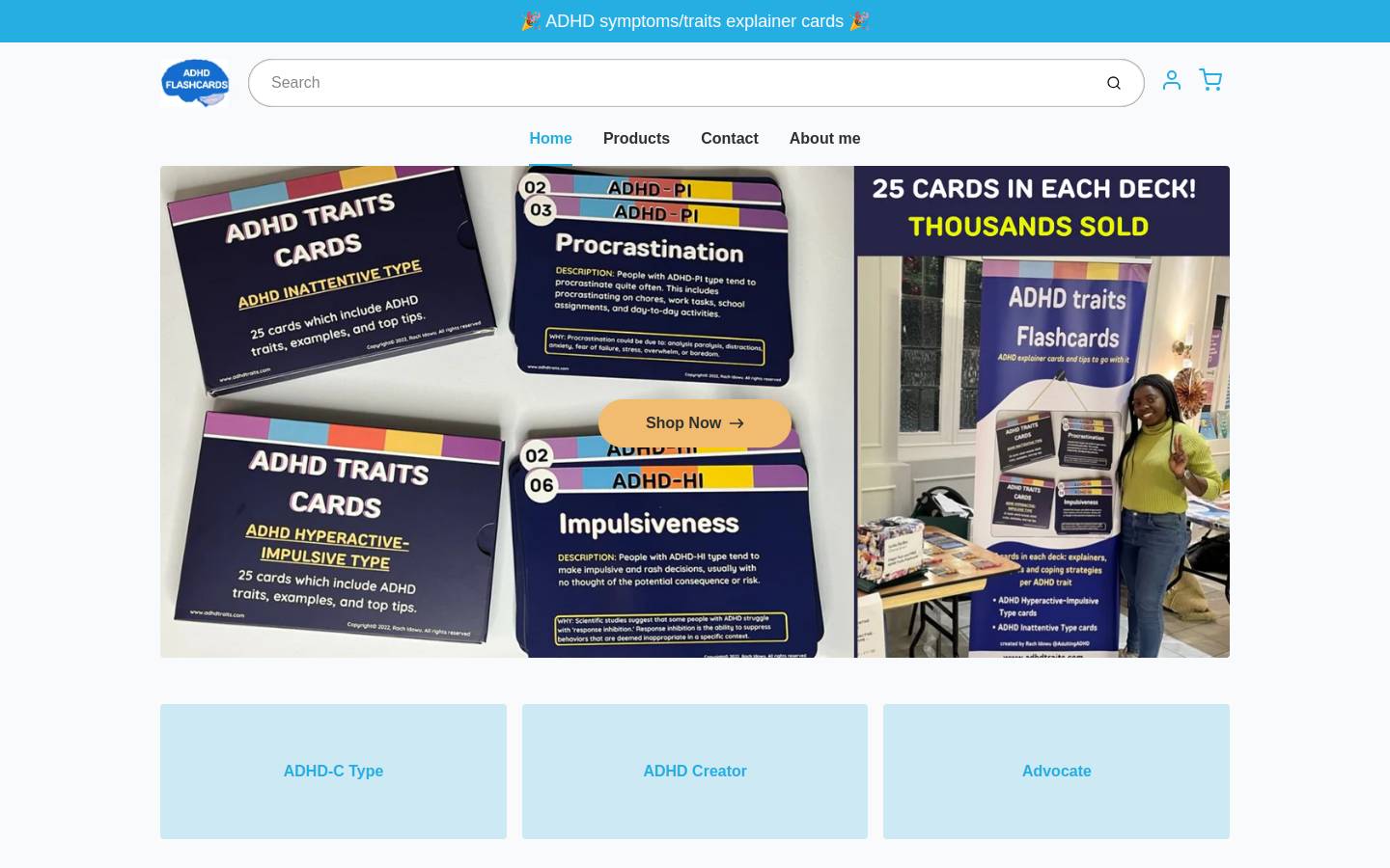 adhdtraits.com homepage screenshot