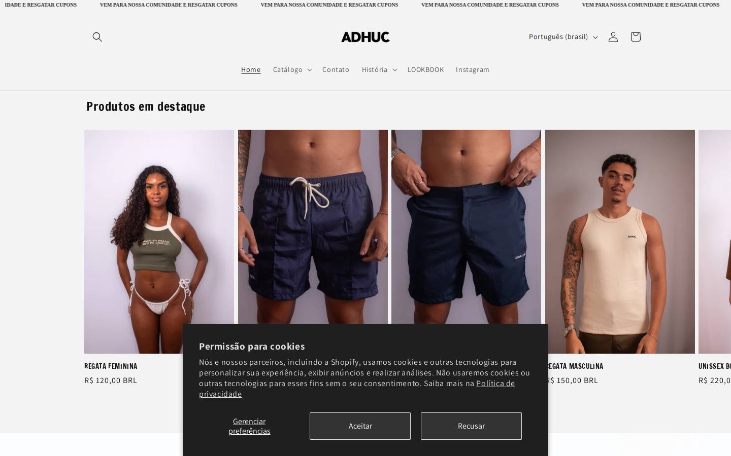 adhucbr.com homepage screenshot
