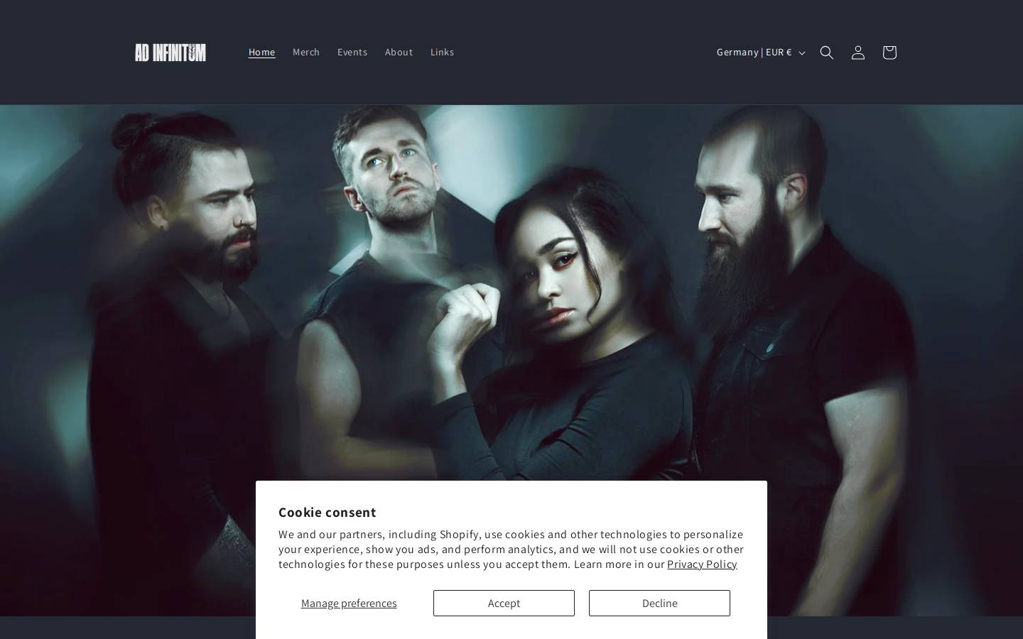 adinfinitumofficial.com homepage screenshot