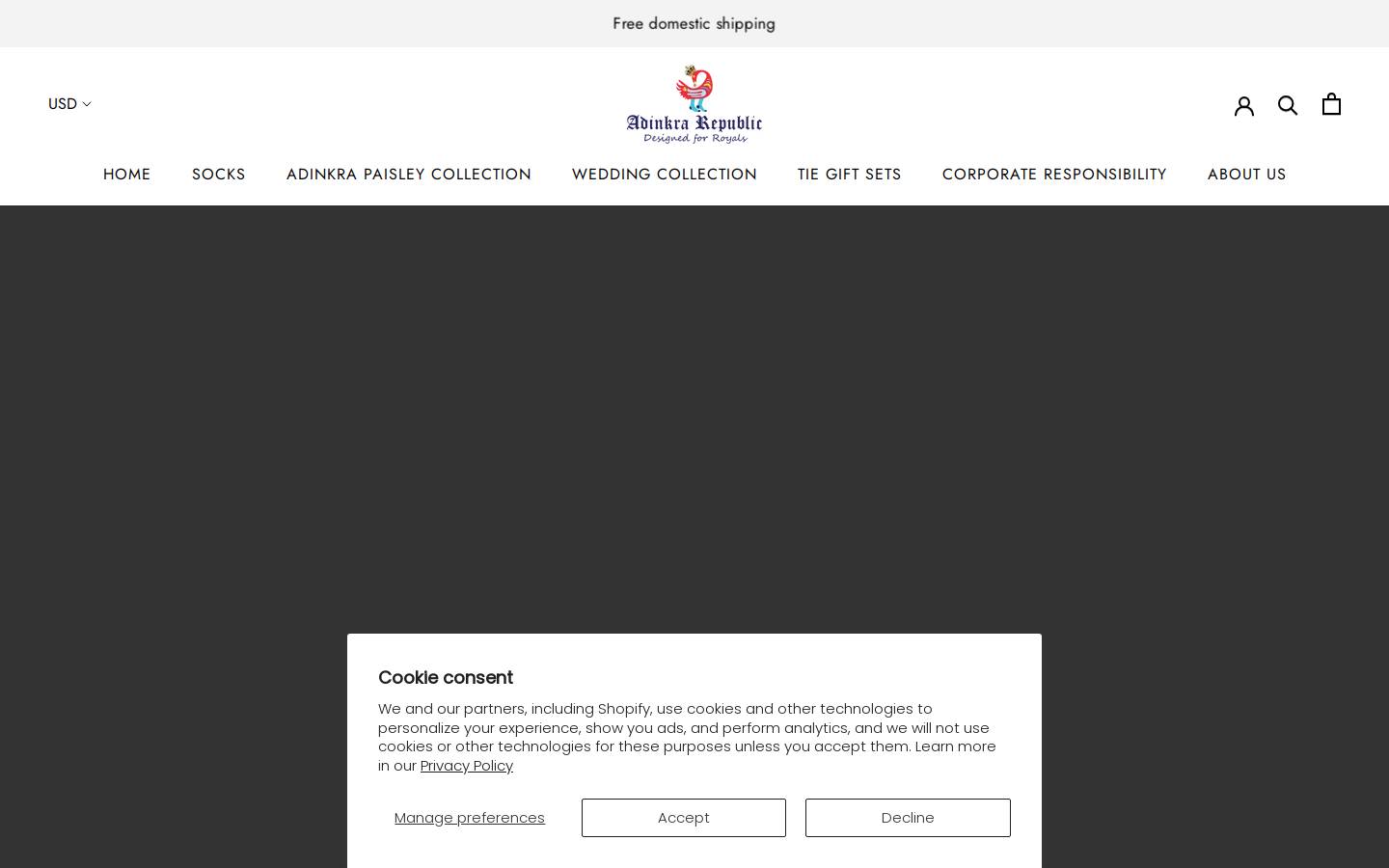 adinkrarepublic.com homepage screenshot