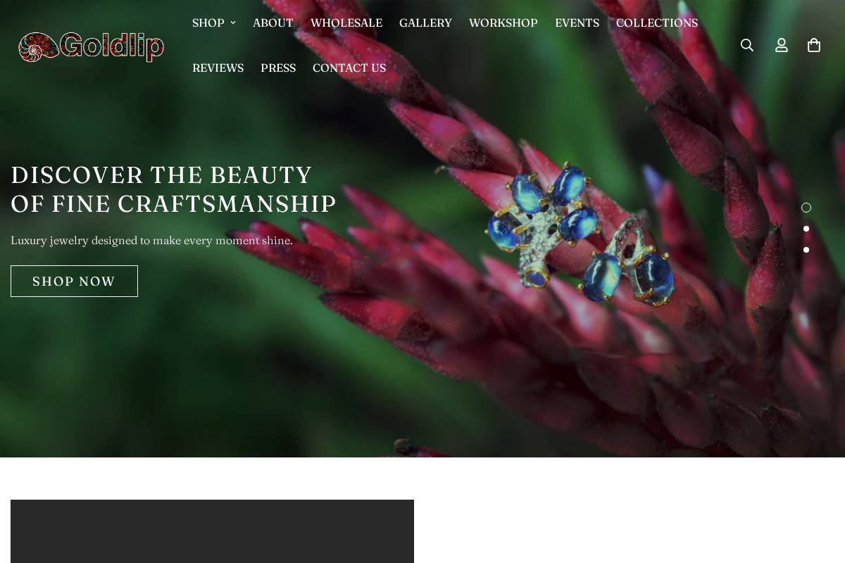 adiorejewels.com homepage screenshot