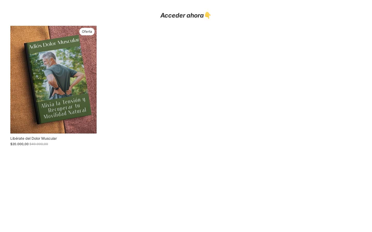 adiosdolormuscular.com homepage screenshot