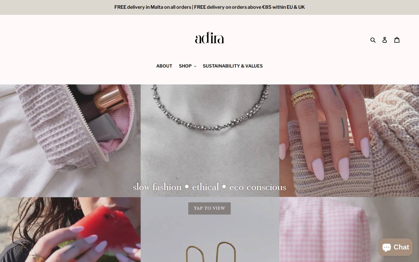 adiralabel.com homepage screenshot