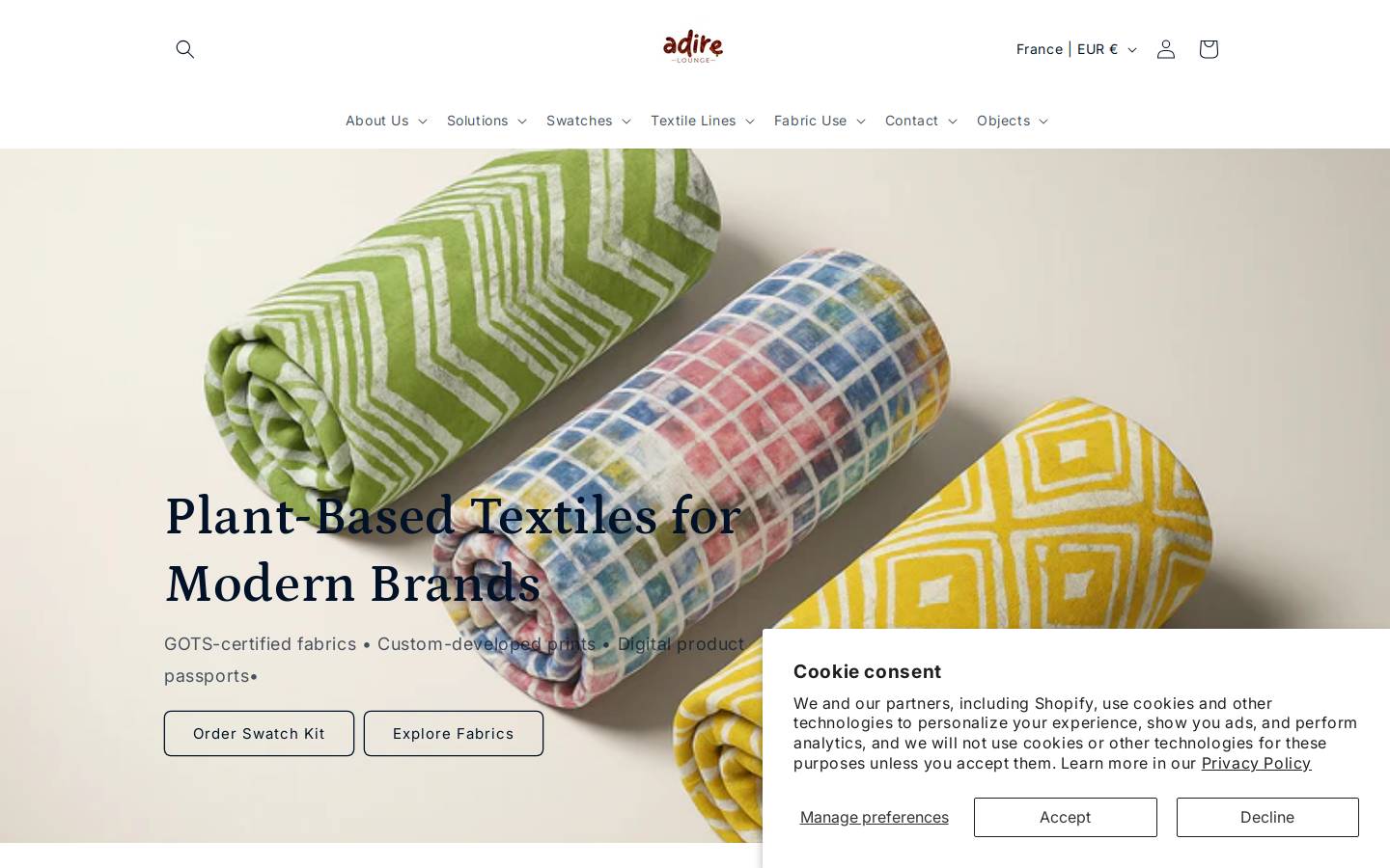 adirelounge.com homepage screenshot