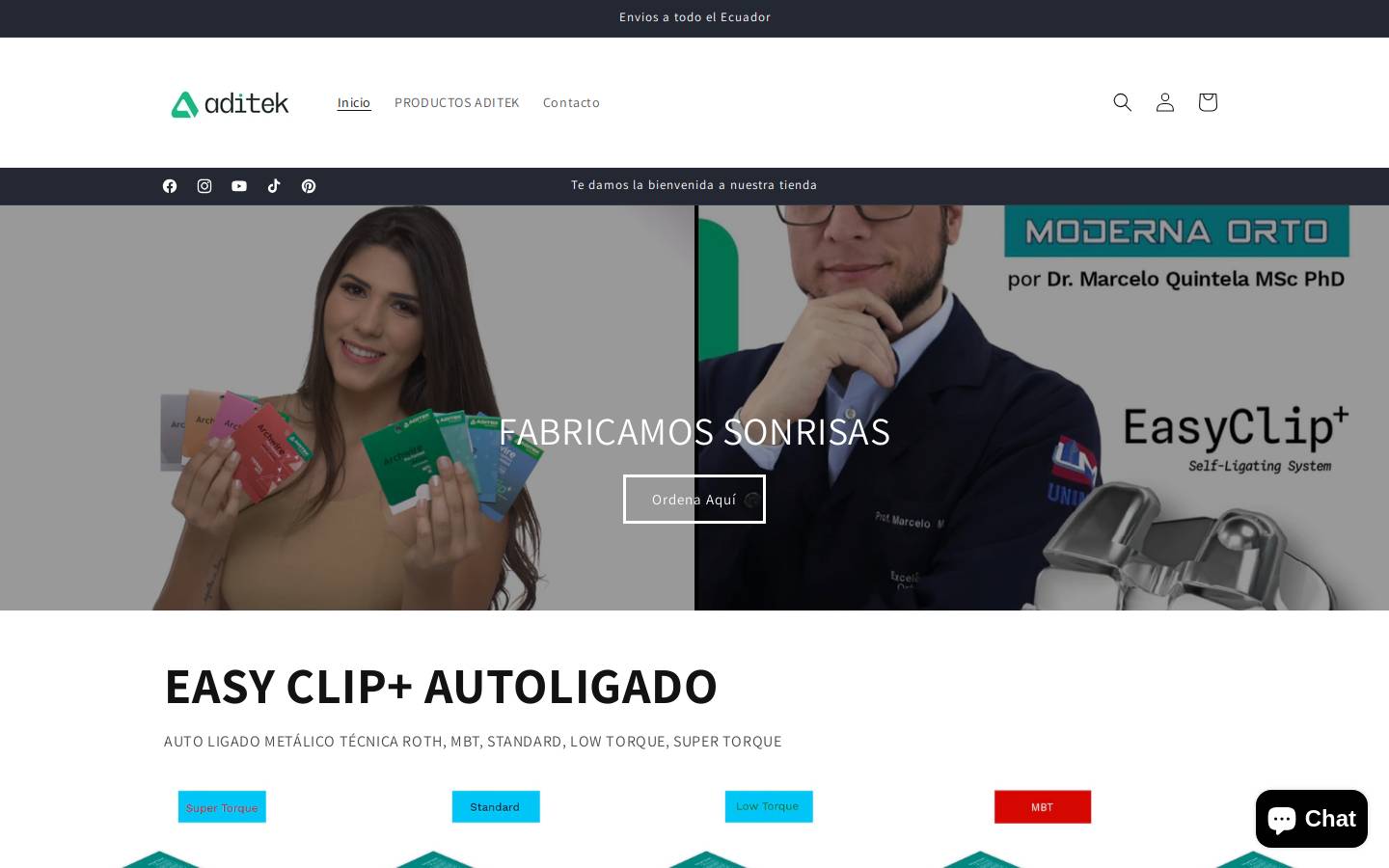 aditekbrackets.com homepage screenshot