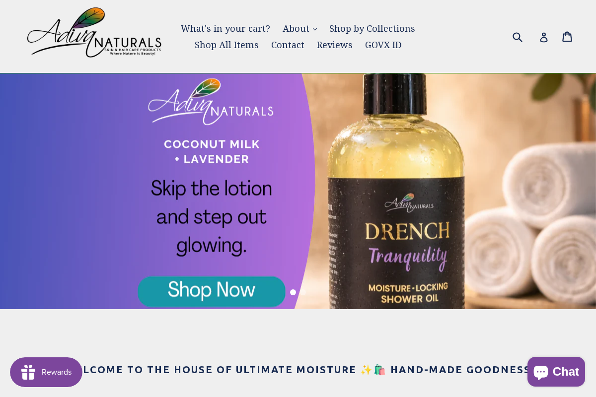 adivanaturals.com homepage screenshot