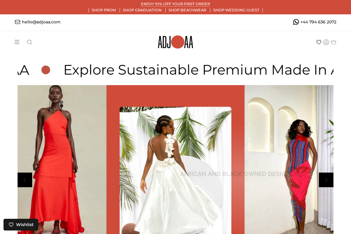 ADJOAA homepage screenshot
