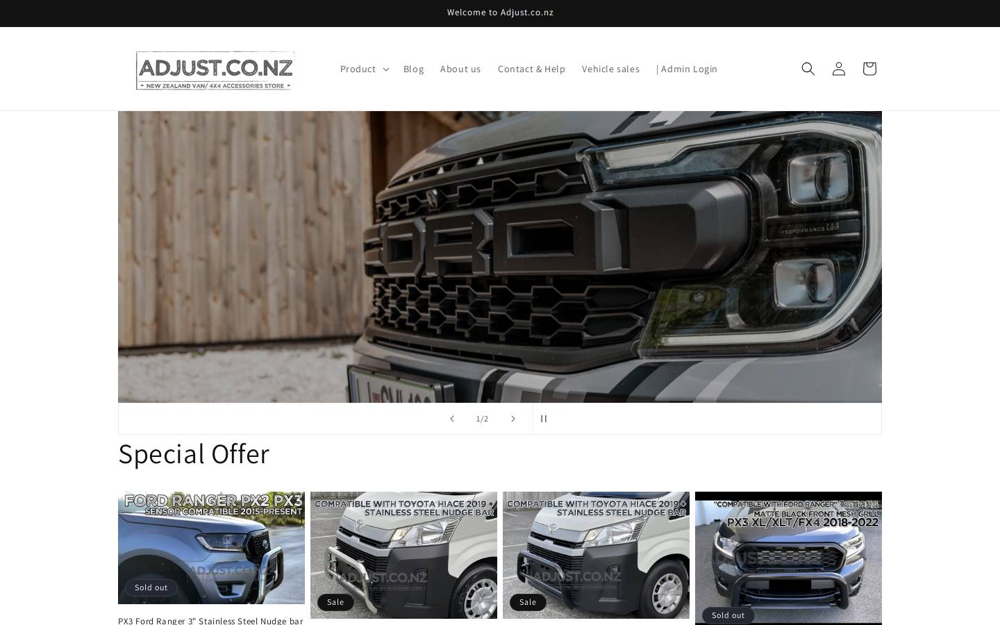 adjust.co.nz homepage screenshot