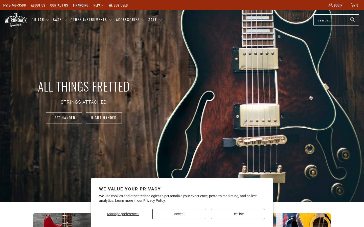 adkguitars.com homepage screenshot