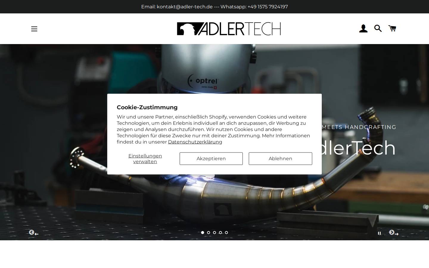 adler-tech.de homepage screenshot