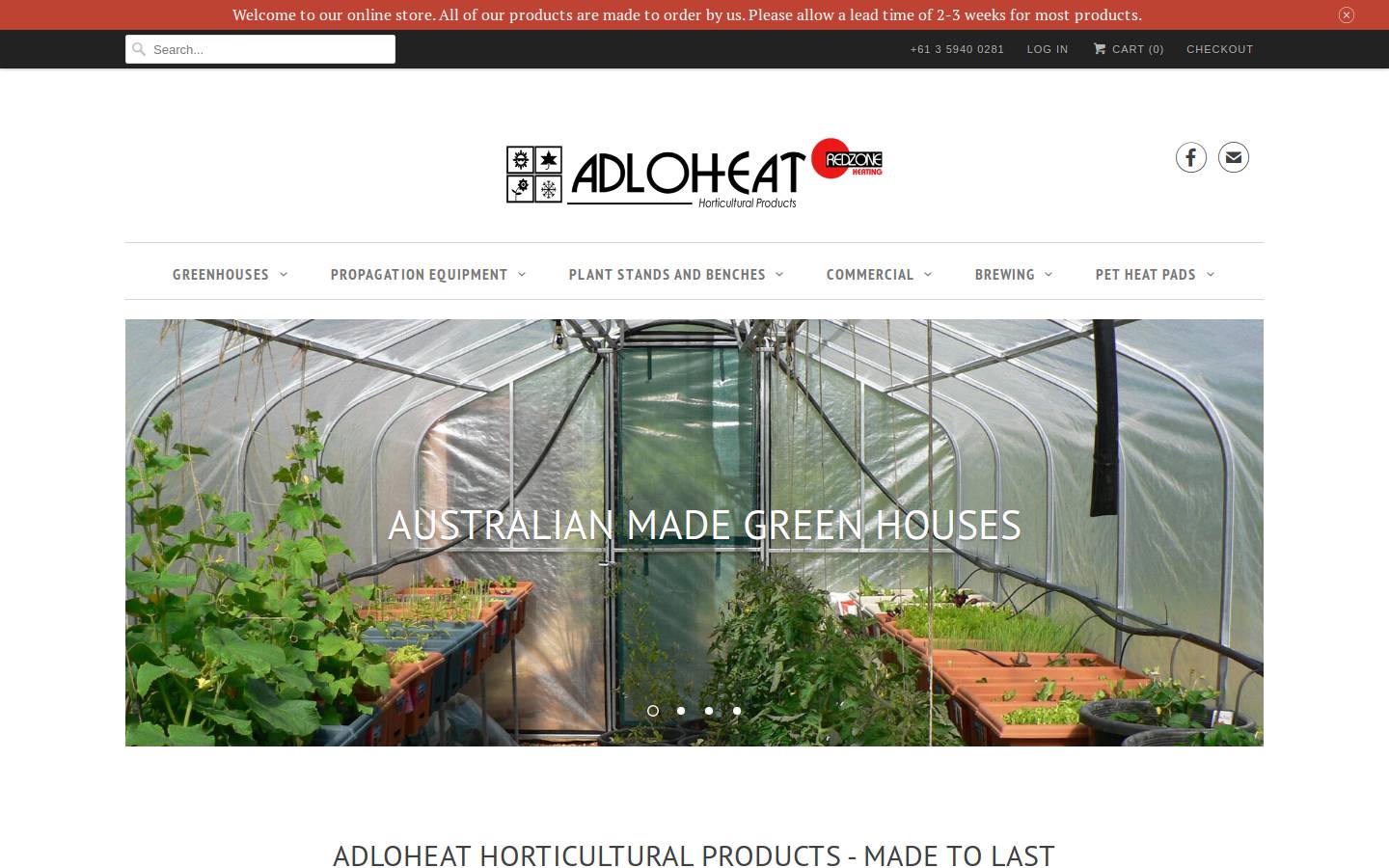 adloheat.com.au homepage screenshot
