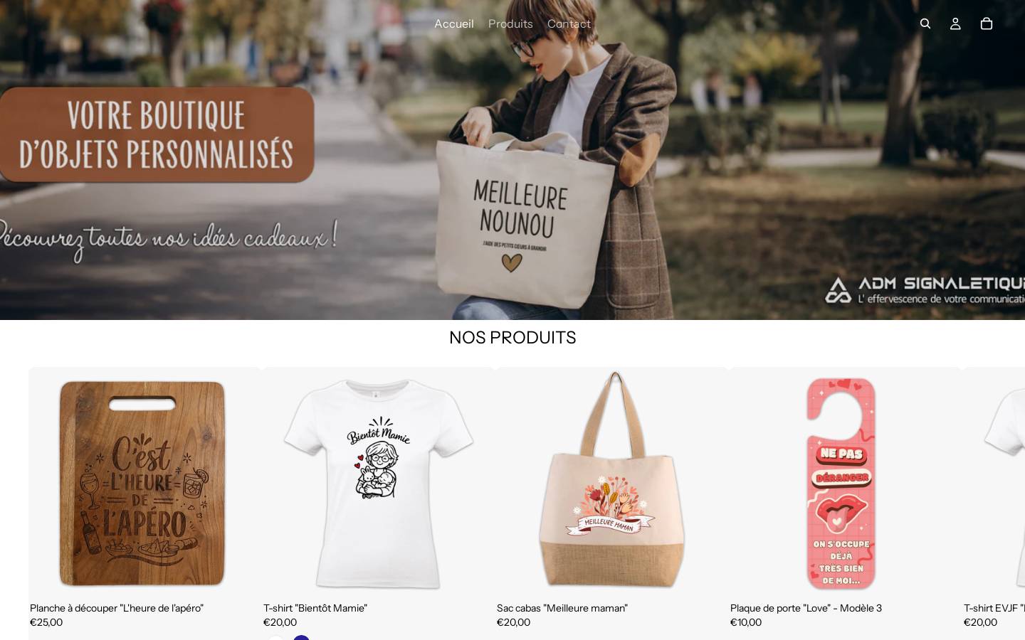 adm-signaletique-shop.com homepage screenshot