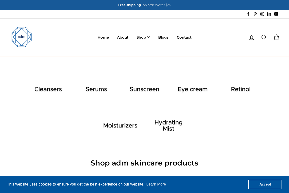 ADM Skin homepage screenshot