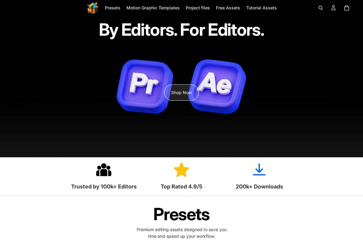 Adobe Basics homepage screenshot