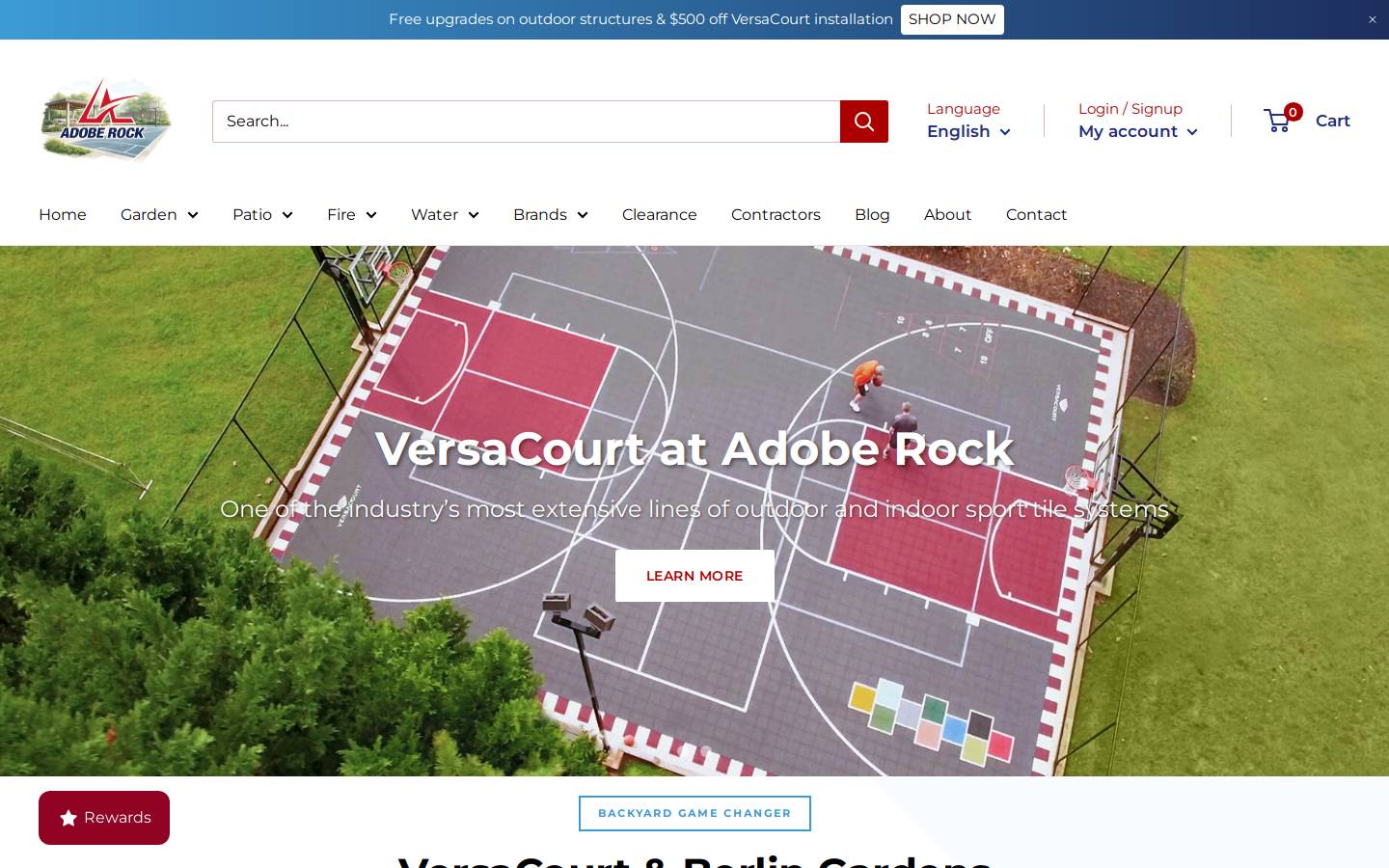 adoberock.com homepage screenshot