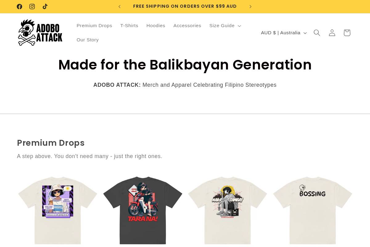 adoboattack.com homepage screenshot