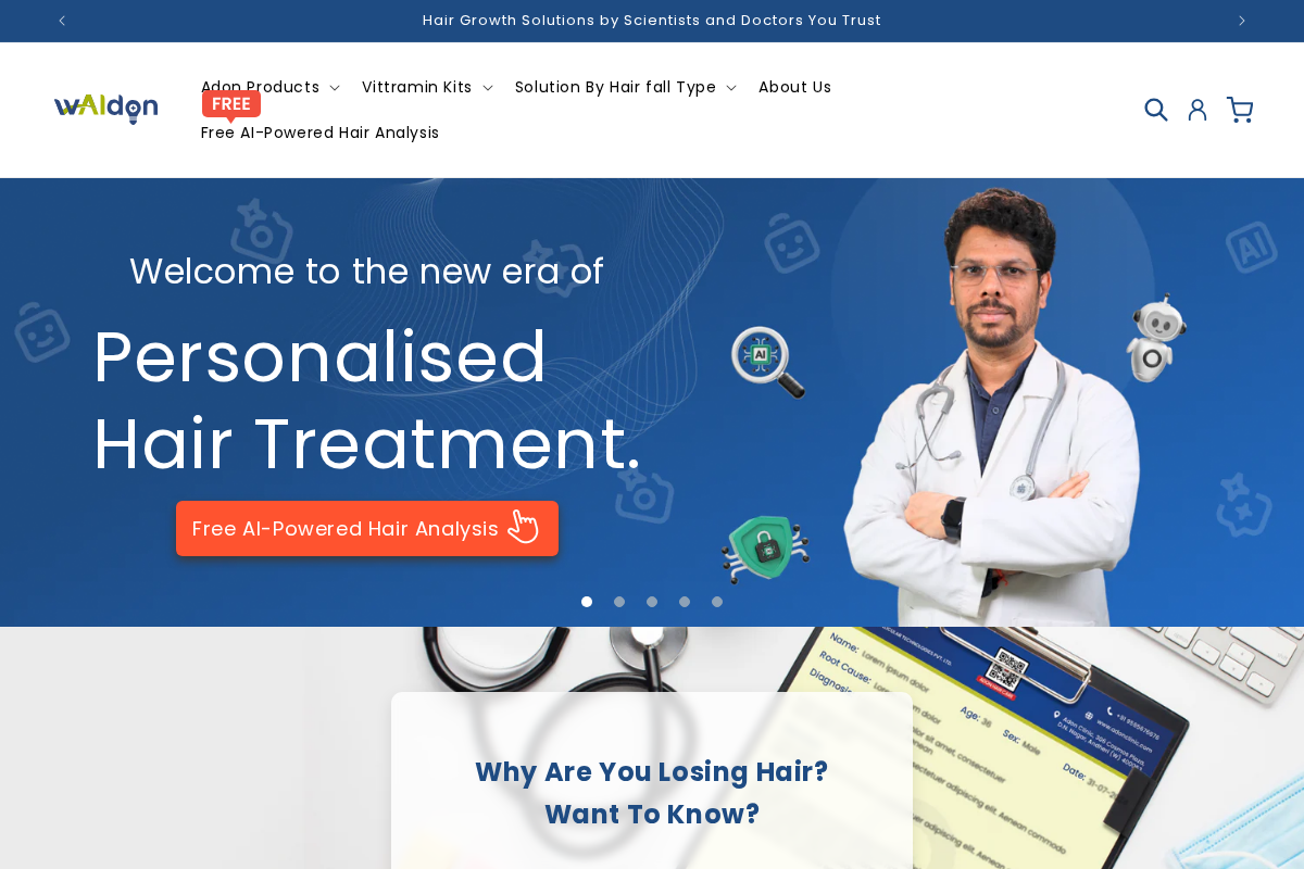 Waidon homepage screenshot