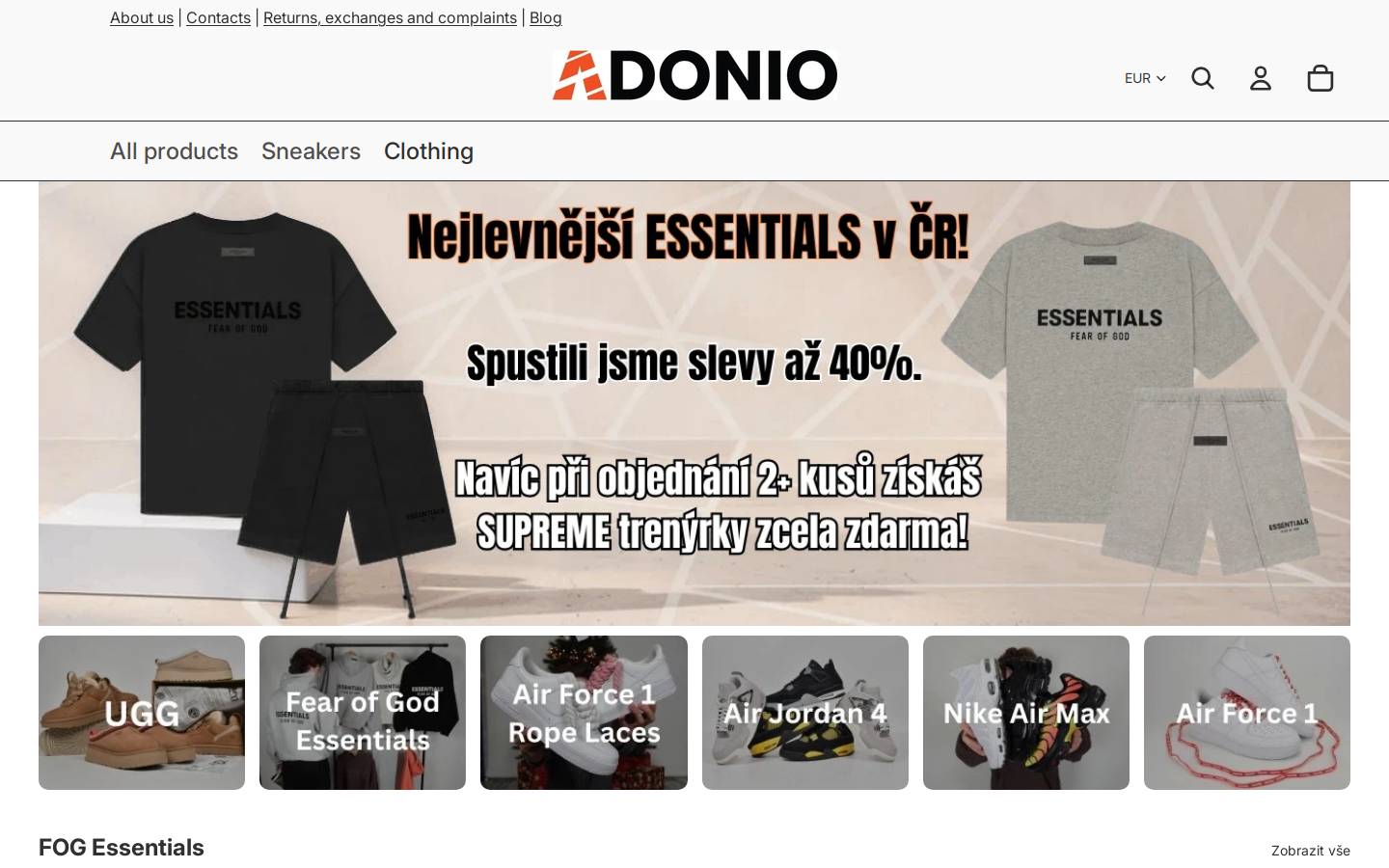 adonio.eu homepage screenshot
