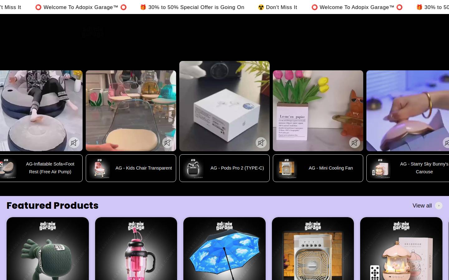 adopixstore.com homepage screenshot