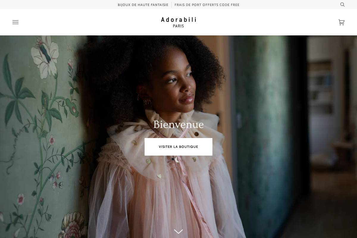 adorabili.fr homepage screenshot